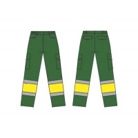 CALÇA U INV, AV CLASSE 1, 2BALF, VERDE+AHV-C.M.AL